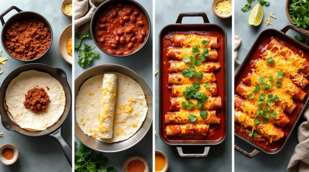 chili con carne enchiladas