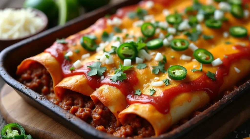 chili con carne enchiladas