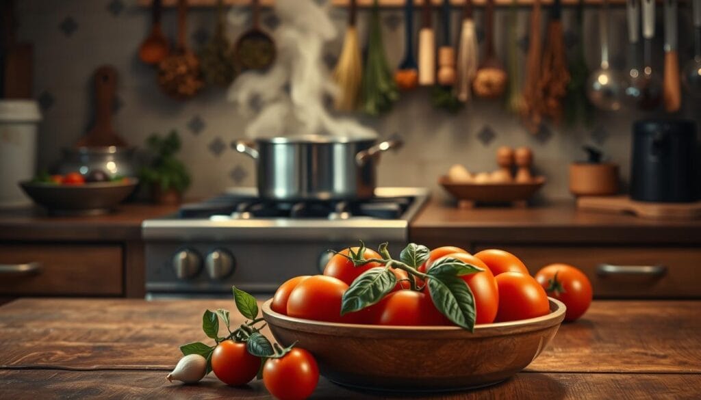 Classic Italian tomato sauce preparation Classic Italian tomato sauce preparation