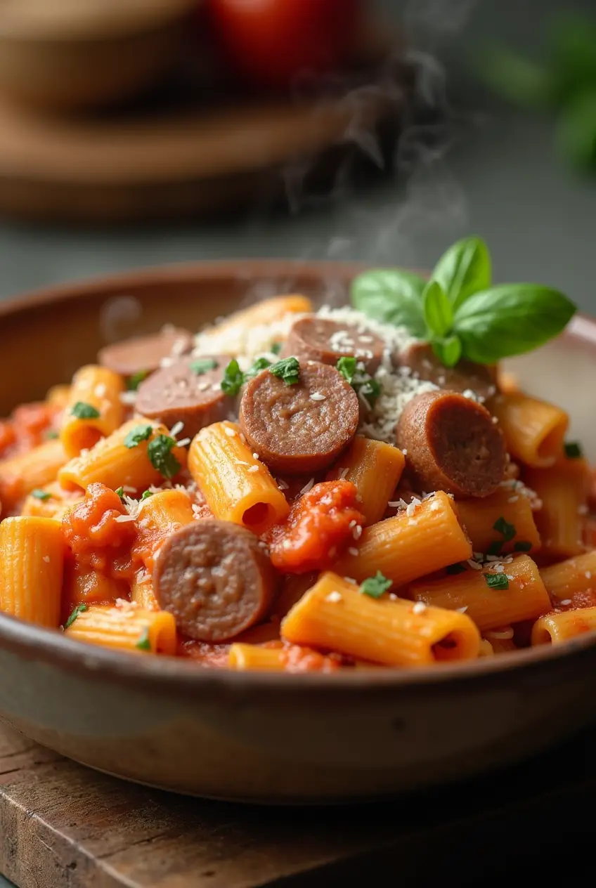 Creamy Sausage Rigatoni