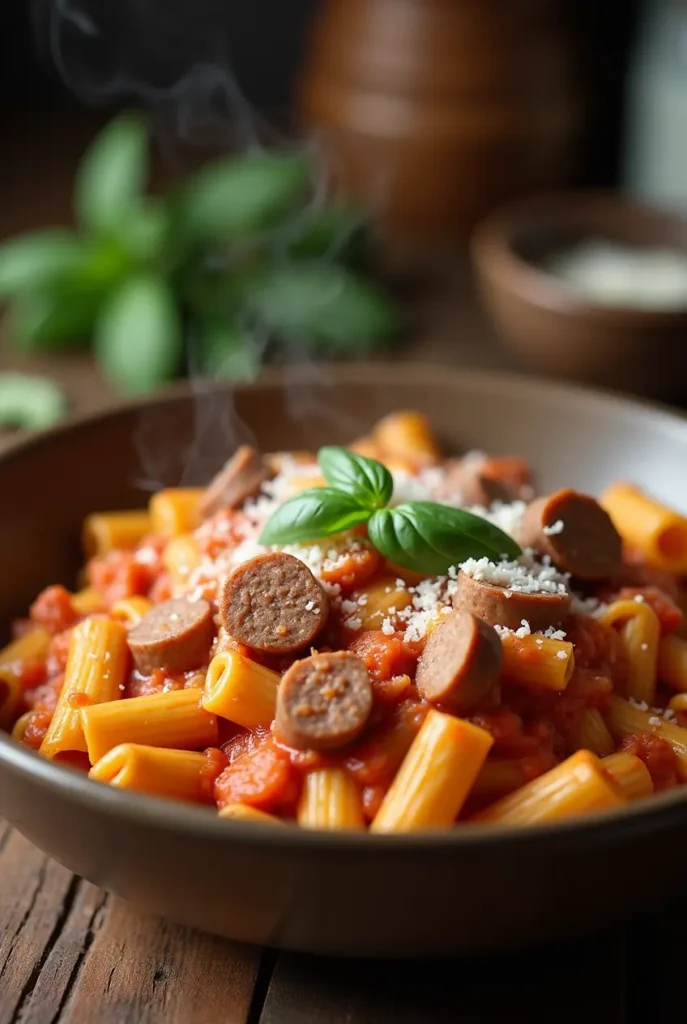 Creamy Sausage Rigatoni