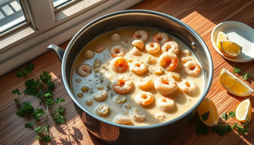 Creamy Seafood Pasta Sauce Preparation Creamy Seafood Pasta Sauce Preparation