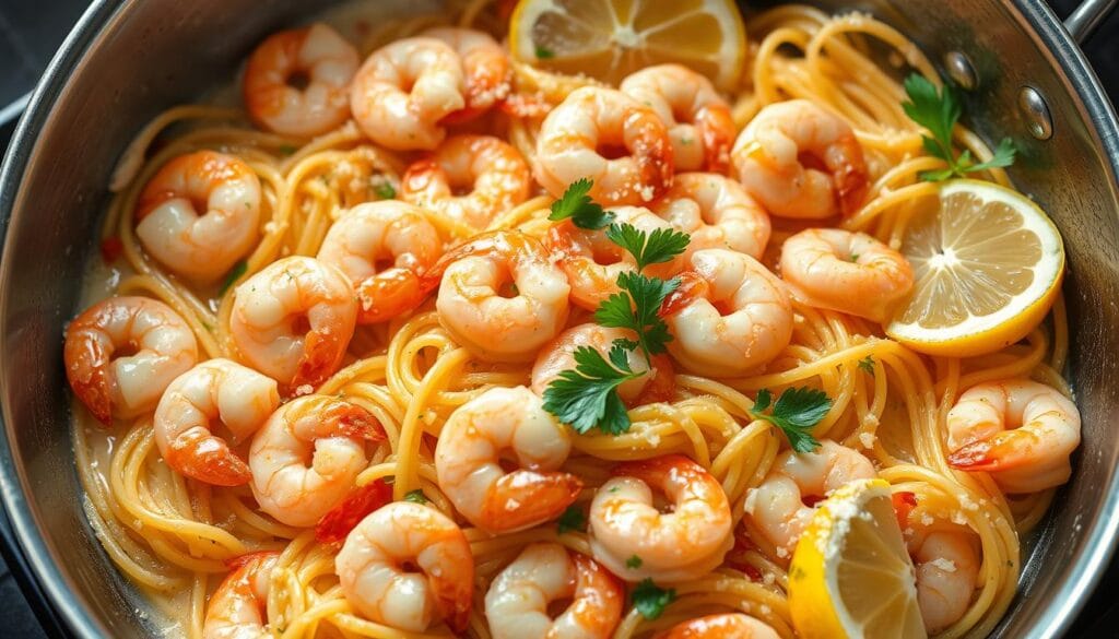shrimp and scallops with pasta