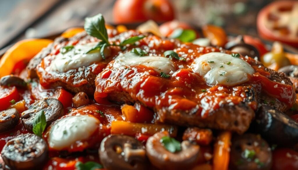 Steak Pizzaiola with Vegetables Steak Pizzaiola with Vegetables