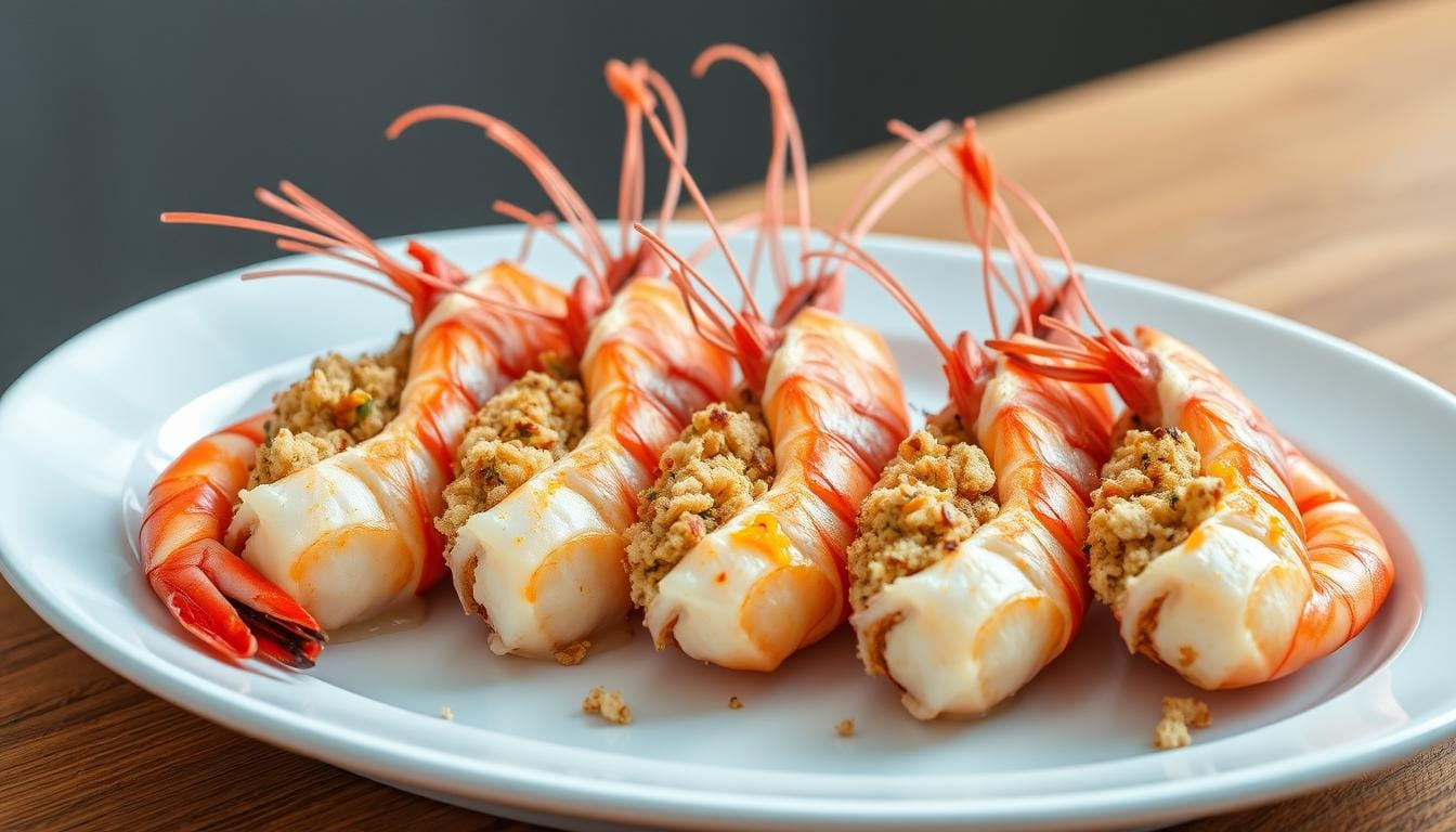 baked stuffed prawns
