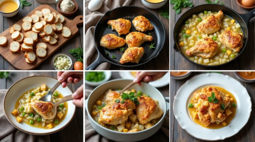 homemade chicken and dressing