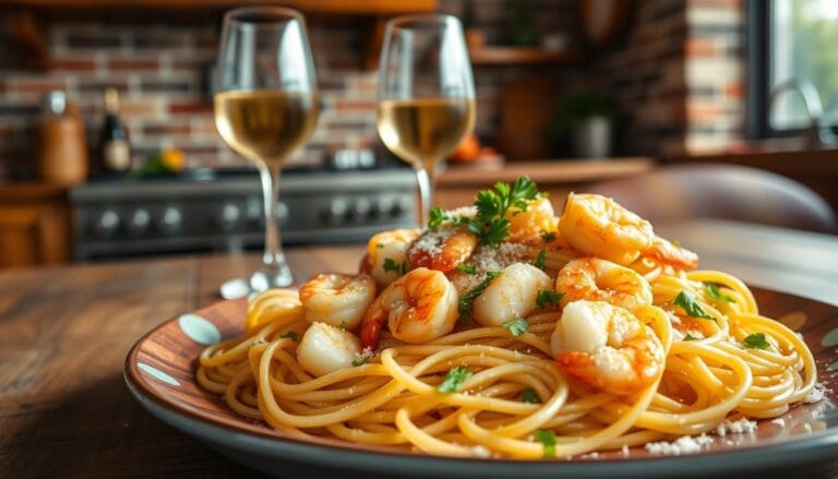 shrimp and scallop pasta recipe