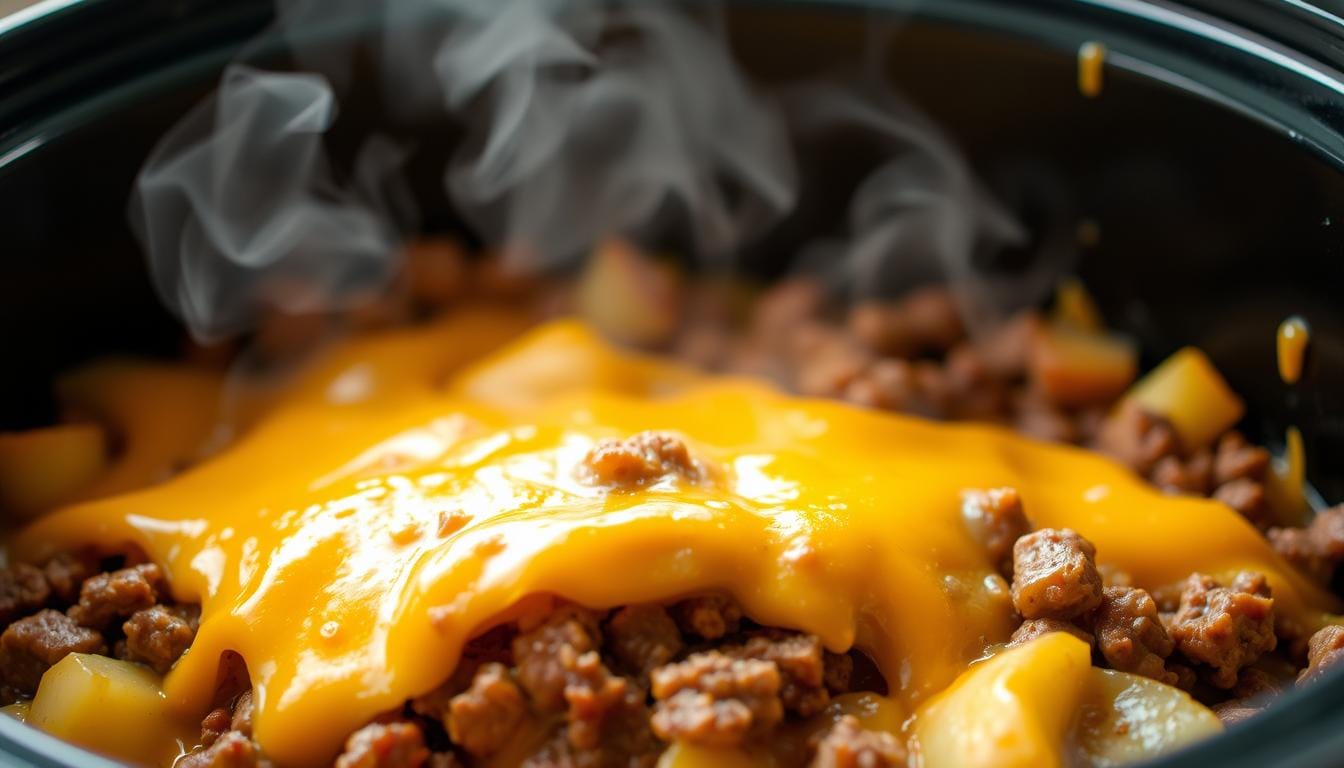 slow cooker hamburger casserole