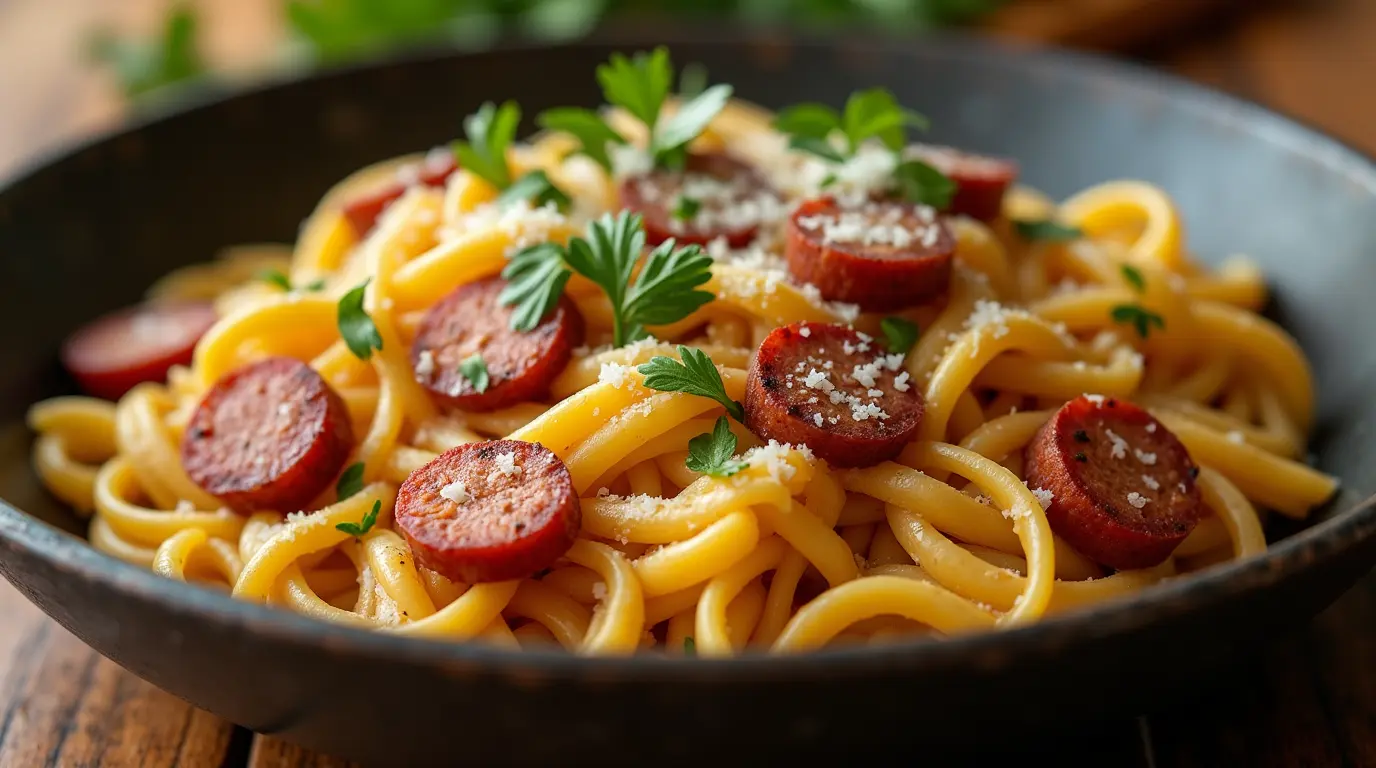 One Pot Smoked Sausage Pasta