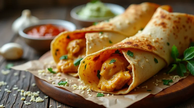 Cheesy Garlic Chicken Wraps