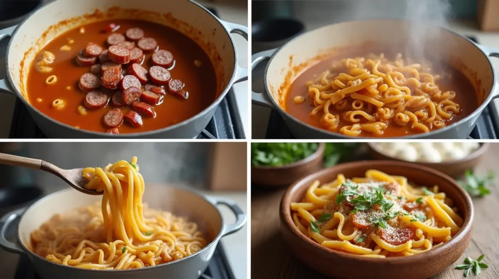 One Pot Smoked Sausage Pasta