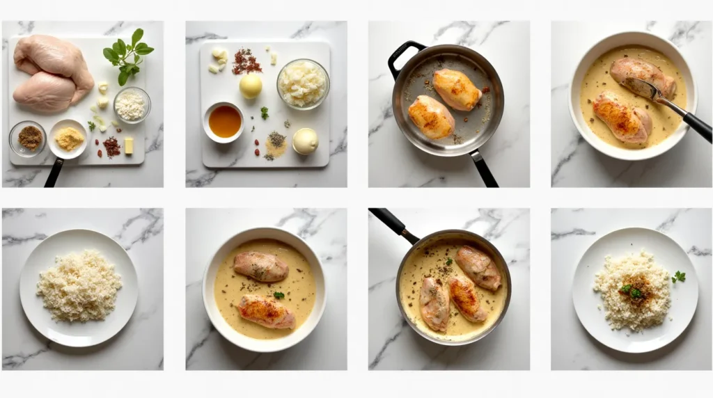 Creamy Smothered Chicken and Rice