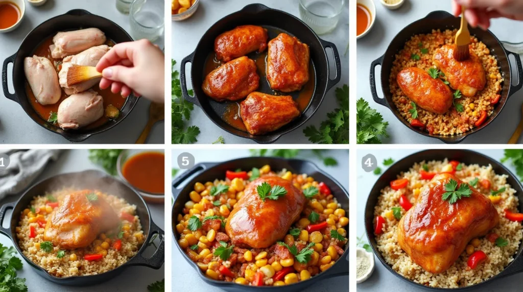 One-Pan Honey BBQ Chicken Rice