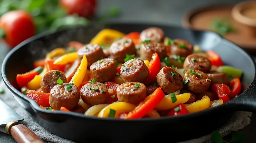 Sausage and Peppers Skillet One-Pan