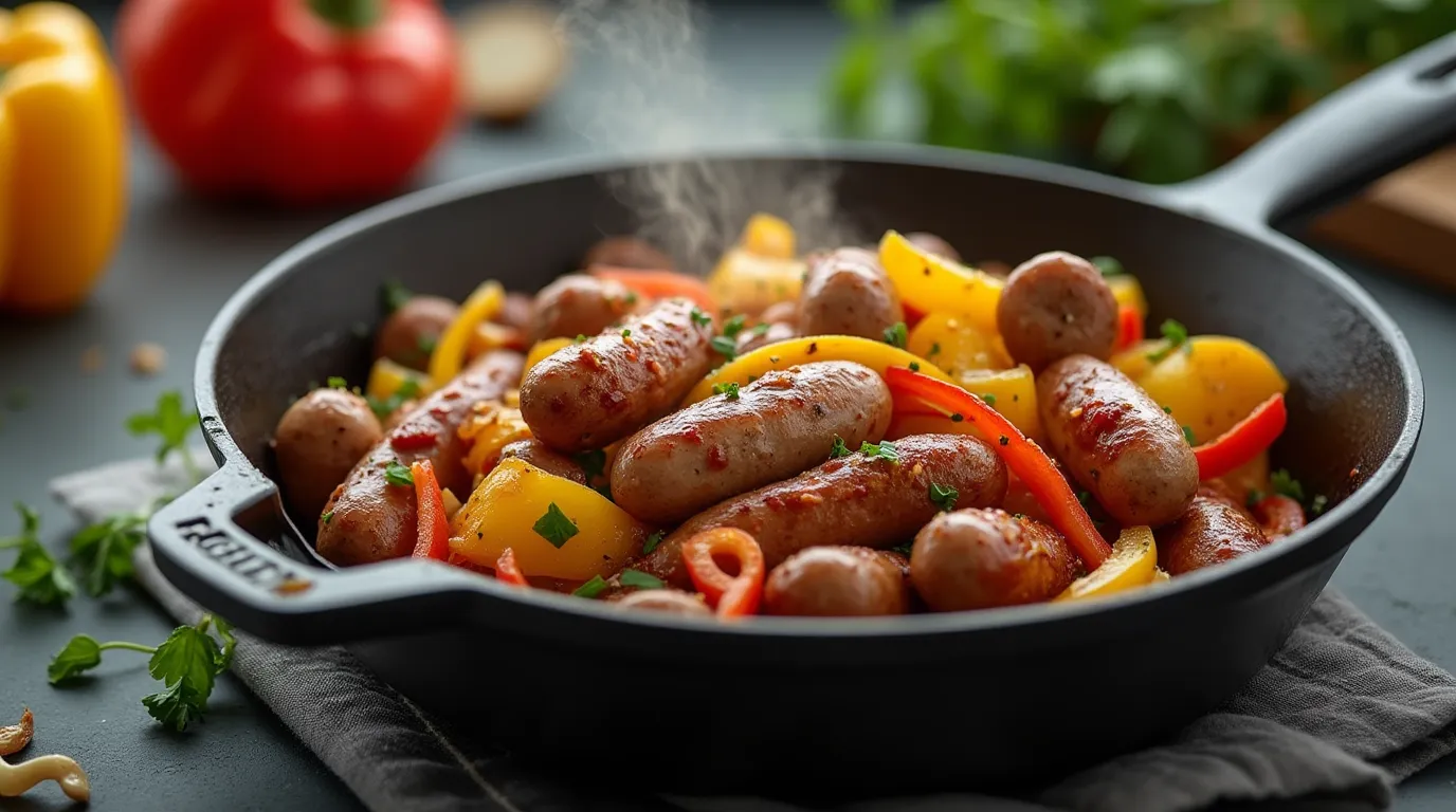 Sausage and Peppers Skillet One-Pan