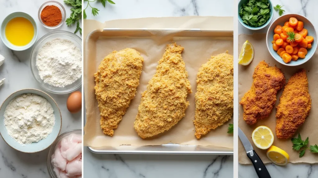 breaded chicken breast in oven