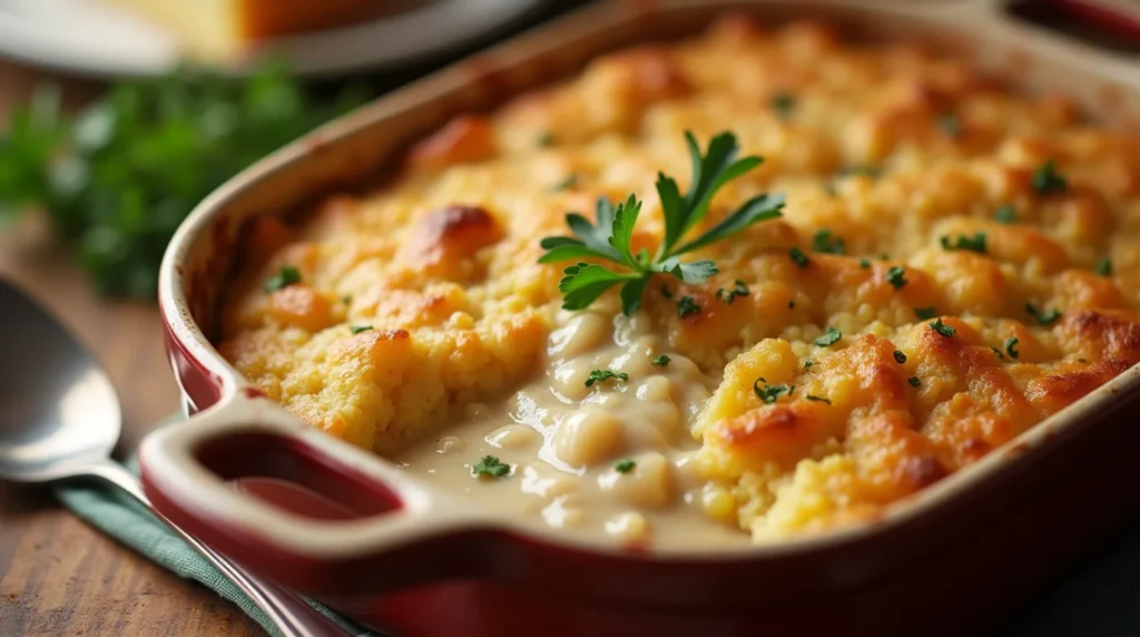 Cornbread Dressing with Cream Chicken Soup