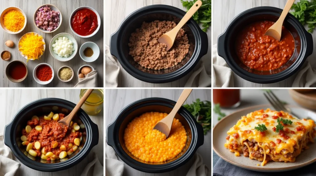 slow cooker hamburger casserole