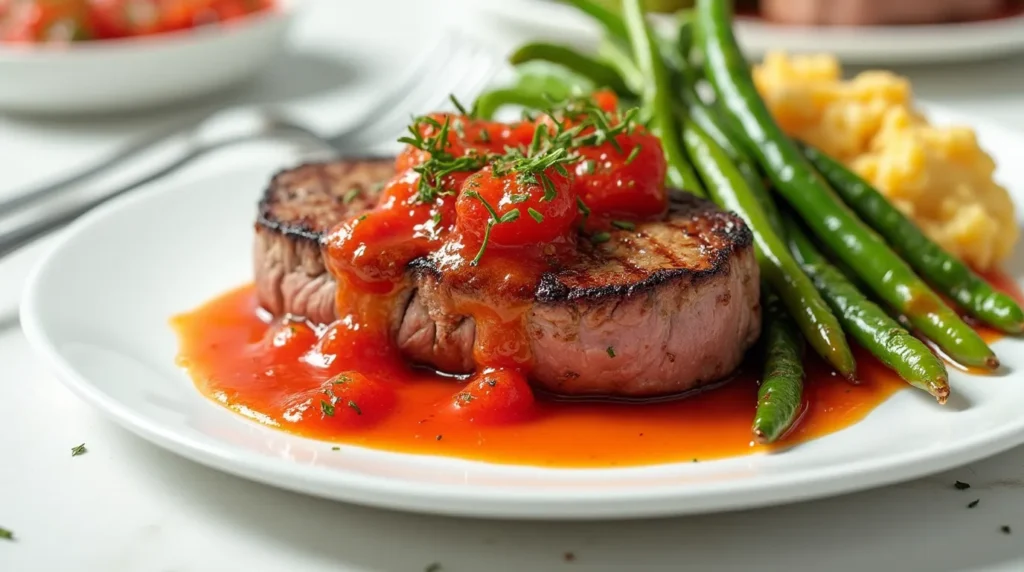 steak with tomato sauce