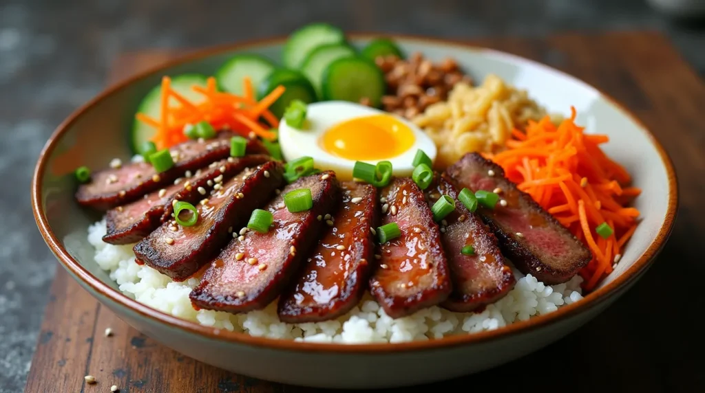 Korean BBQ Steak Rice Bowls