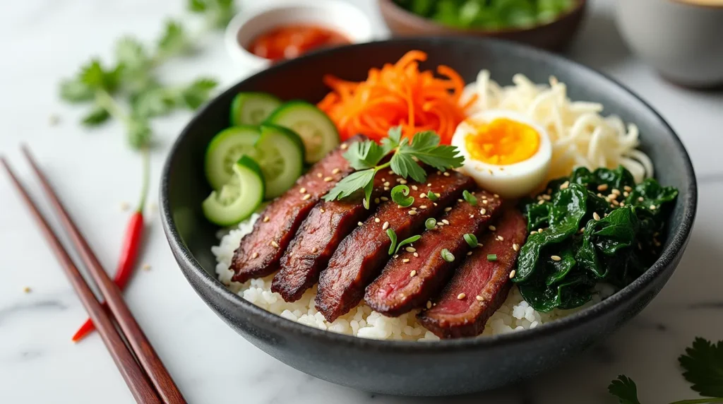 Korean BBQ Steak Rice Bowls