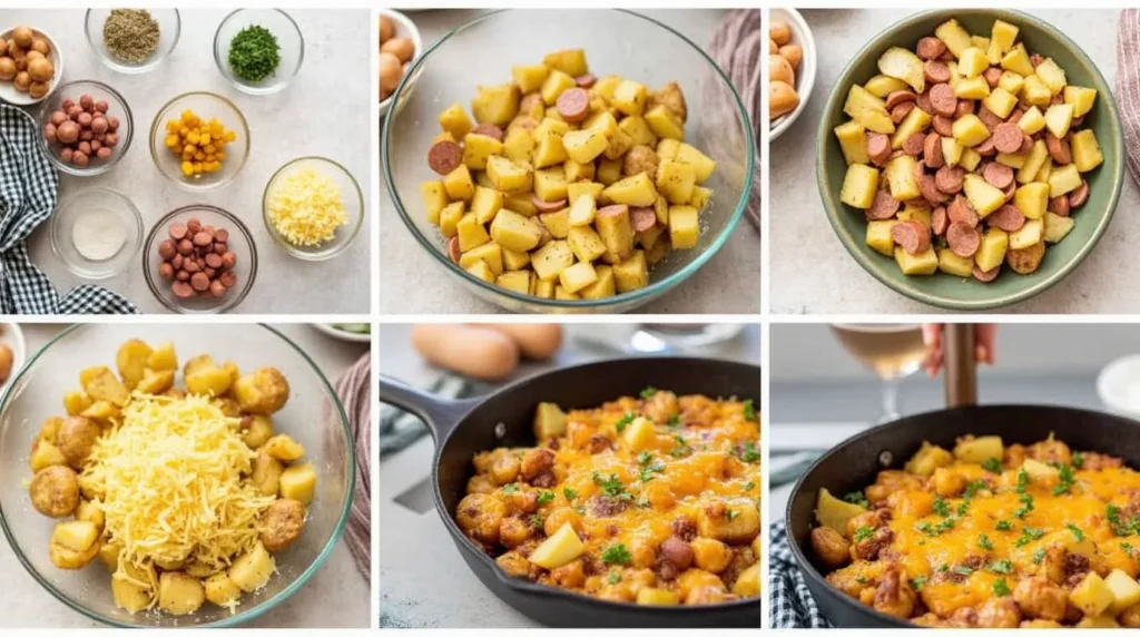 Cheesy Ranch Potatoes and Smoked Sausage