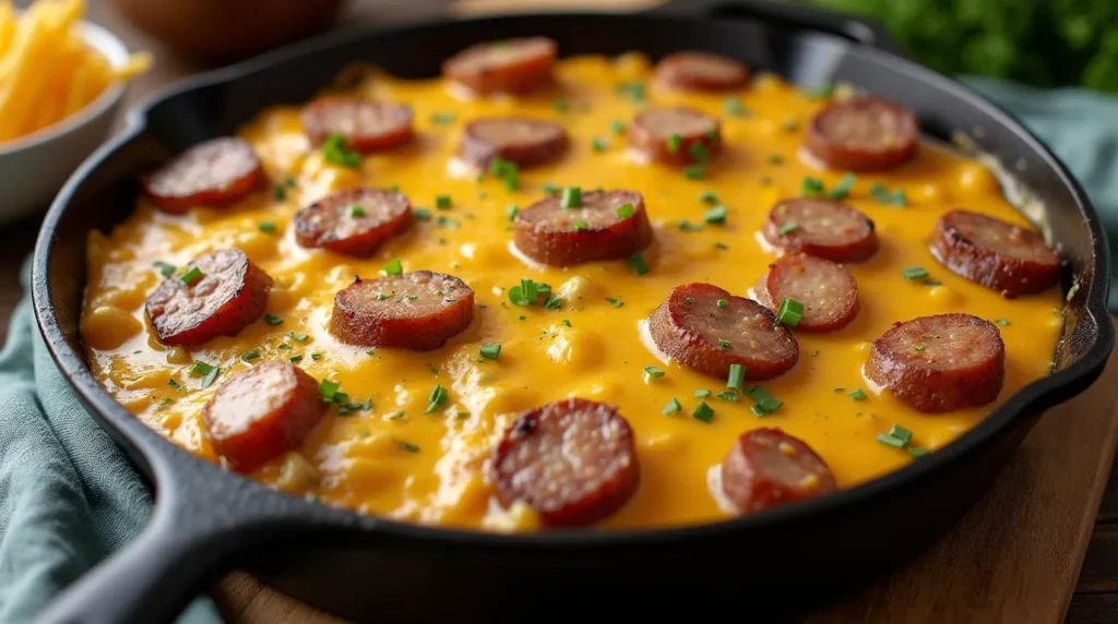 Cheesy Ranch Potatoes and Smoked Sausage